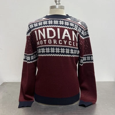 Suéter Indian Motorcycle azul y rojo talla - pequeño Foto 1 de 4