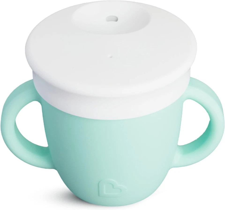 Munchkin C'est Silicona! Taza Training Sippy con tapa - verde menta - 6 oz - nueva Foto 1 de 1