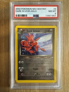 Dark Scizor 9/105 2002 Neo Destiny Pokemon Card Vintage WOTC Holo Rare - PSA 8 - Picture 1 of 2