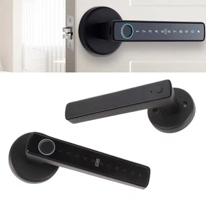 Fingerprint Smart Door Handle Lock Fit for Tu-ya App Keyless Entry Door Lock Hot - Picture 1 of 12