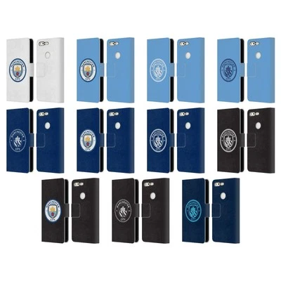 OFFICIAL MANCHESTER CITY MAN CITY FC BADGE LEATHER BOOK CASE FOR GOOGLE PHONES - Image 1 of 4