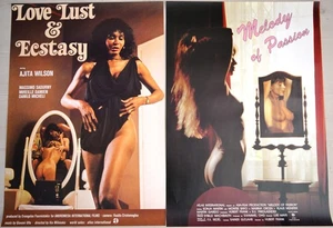 2x gerollte Kinoplakate  LOVE LUST & ECSTASY / MELODY OF PASSION - Bild 1 von 3