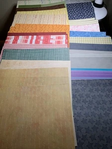 12x12 Scrapbook Paper Mixed Lot 50 Pages - Picture 1 of 9