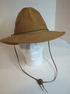 River Guide/Safari Hat Brown Large Hatquarters USA by Henschel Vntg - Picture 1 of 8