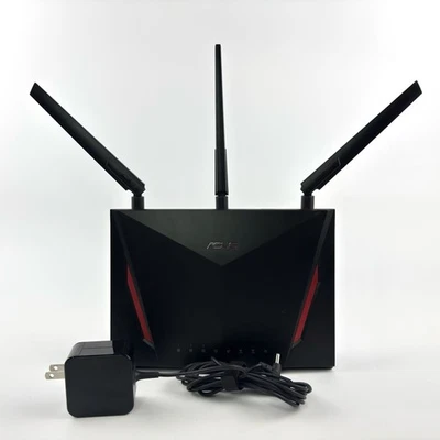 ASUS AC2900 Dual Band Gigabit WiFi Gaming Router - Black (RT-AC86U) - Used Good - Image 1 of 4