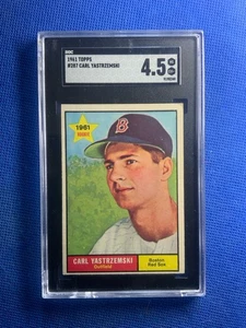 1961 TOPPS STAR RC #287 CARL YASTRZEMSKI SGC 4,5 - Foto 1 di 3