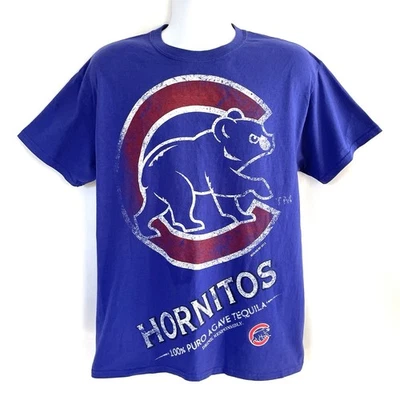 Футболка мужская Chicago Cubs Hornitos текила синяя 100% хлопок размер большой - Изображение 1 из 4