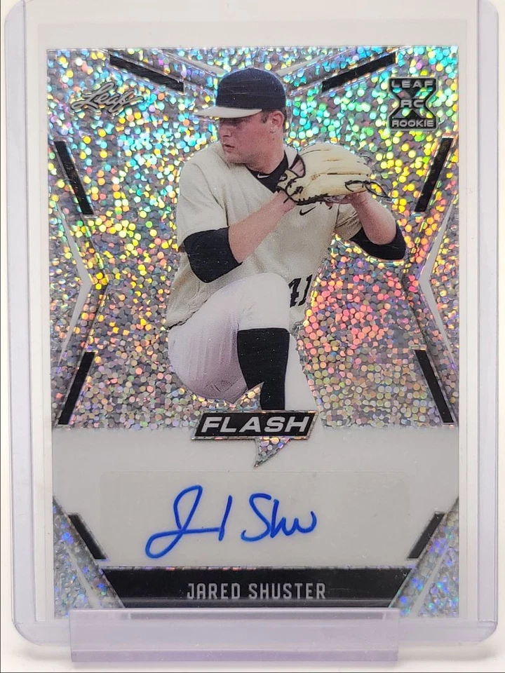JARED SHUSTER 2020 LEAF FLASH XRC ROOKIE SILVER SPECKLE #BA-JS1 RC AUTO Q4762 - Image 1 of 2