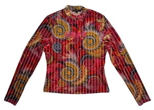 Shane Justin Floral Boho EDM Hippie Club Stretch Top Shirt Women’s 2XL * - Picture 1 of 14