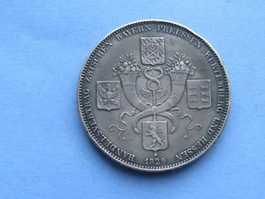 Bayern Taler Geschichtstaler 1829 '' Handelsvertrag '' Silber 27,96 Gramm SS - Bild 1 von 3
