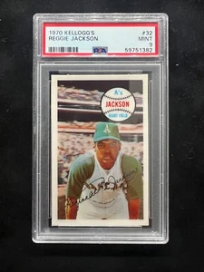 1970 KELLOGG'S #32 REGGIE JACKSON PSA 9 - Foto 1 di 2