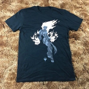 NEW Magic the Gathering Chandra Nalaar Men Sz M Black Long Sleeve Shirt Cards - Picture 1 of 5