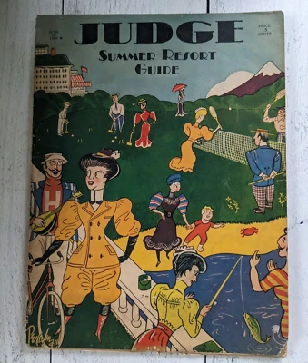 Vintage Judge Magazine June 1929 ~ Summer Resort Guide - Image 1 of 4