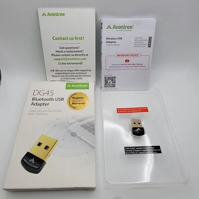 Avantree DG45 - USB Bluetooth 5.0 Adapter for PC, Bluetooth Dongle for Computer  - Image 1 of 3