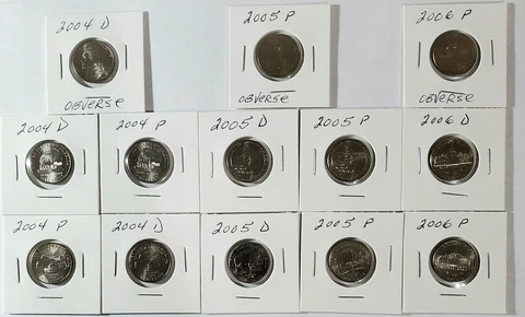 2004 2005 2006 Westward Journey Nickel Series Coin Sets With Sheet * 13 Coins * Cover