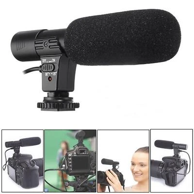 3.5mm DV Stereo Microphone Mic For Nikon D7000 D300s D5100 D5300 D3300 D3200 - Image 1 of 4