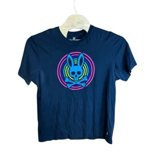 Psycho Bunny Mens T-Shirt Size 8 XXL Black and Neon - Picture 1 of 5