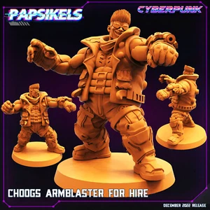 Choogs Armblaster for Hire | Papsikels | | RPG D&D Wargaming 3D Printed Mini - Bild 1 von 1