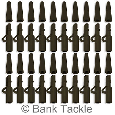 BANK TACKLE Karpfenangeln Bleiclips und Gummis dunkelgrün 40-teiliges Terminal-Set JP6