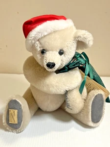 Ltd Ed Dean's Rag Book Company Little Nick Santa Teddy Bear COA Lt Gray Jointed - Picture 1 of 10