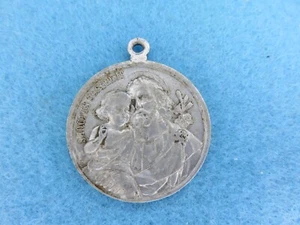 Medalla religiosa vintage de doble cara de Sanctus Josefo - Imagen 1 de 14