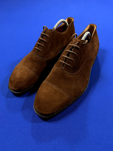 Scarpe Oxford Burberry’s da uomo in camoscio marrone TG 9 5 (UK) 43 5 (EU)