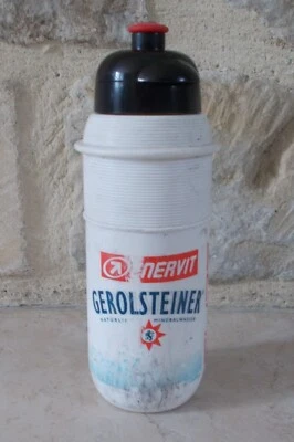 Botella de agua vintage para bicicletas GEROLSTEINER ELITE bicicleta de carretera equipo ciclismo blanco #3 Foto 1 de 4