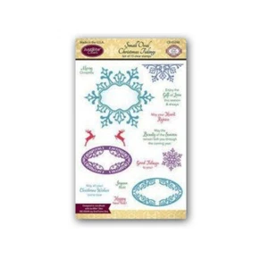 JUSTRITE® CLEAR - KLEINE OVALE WEIHNACHTSBOTSCHAFT - SET MIT 15 CLEAR STAMPS - Bild 1 von 1