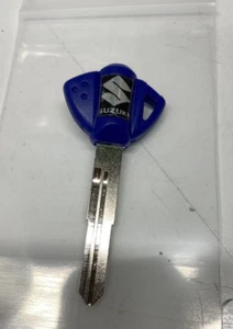 NEW SUZUKI GSXR GSX HAYABUSA 600 750 1000 1300 BLUE IGNITION KEY BLANK 05-23 - Picture 1 of 3