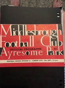 1964 Middlesbrough V Cardiff City English Football Soccer Programme - Picture 1 of 3