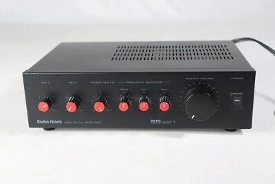 Radio Shack MPA-46 PA Amplifier 32-2042 35W 2 Mic Phono AUX CD Public Address b3 - Image 1 of 4