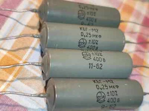 Lote de 8 condensadores de audio KBG-M2 PiO URSS 0,25uF 400V NOS - Imagen 1 de 1