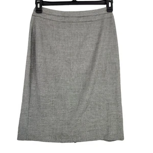 White House Black Market Skirt Women's 4 Straight Midi Length Heathered Gray - Picture 1 of 7