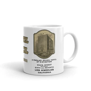 Taza de cerámica blanca Hotel Cecil Los Angeles, True Crime, también conocida como Horror Hotel - Imagen 1 de 7