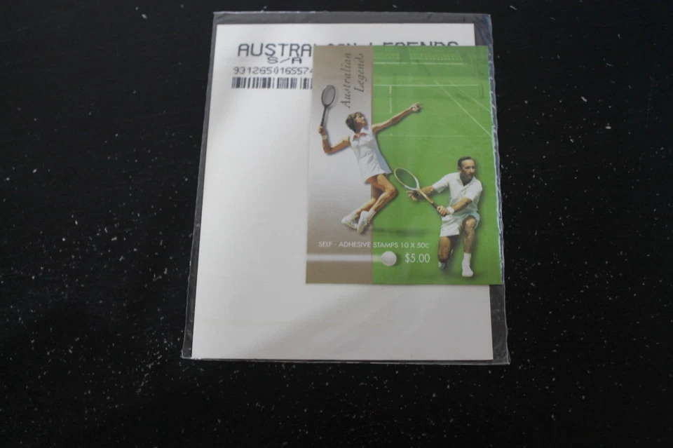 MINT 2003 AUSTRALIAN LEGENDS TENNIS P&S STAMP BOOKLET  - UNOPENED PACK - Image 1 of 1