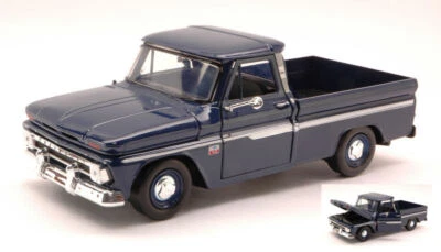 MODELLINO FURGONE STATICO DIECAST CHEVY C10 FLEETSIDE PICK UP 1966 BLU 1:24 - Immagine 1 di 2