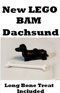New LEGO BAM Animal Dachshund BLACK Brown Dash Hound Doxie Doxy Wiener Dog Short - Picture 1 of 3