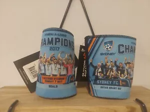 2 Sydney FC 2017 A-League Champions Can Stubby Coolers Holders Football Soccer - Picture 1 of 6