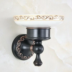 Black Oil Rubbed Bronze Wall Mount Toilet Bathroom Accessory Soap Dish Holder  - Picture 1 of 7