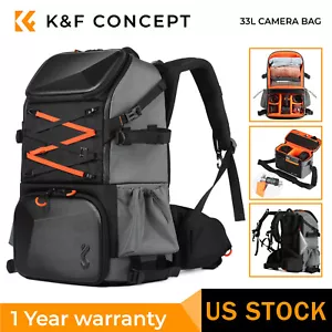 K&F Concept Super Large Camera Backpack Bag 33L for 17" Laptop DSLR SLR Cameras - Picture 1 of 13