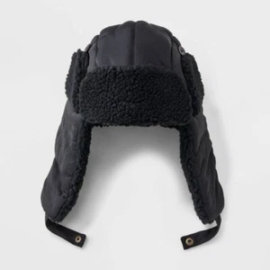 Goodfellow & Co Mens One Size BLACK Trapper Winter Hat Soft Warm Stylish QUILTED - Picture 1 of 6