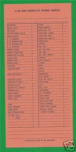 Vintage Old Chessie C&O B&O Rairoad Train Car Repairman Card - Picture 1 of 2