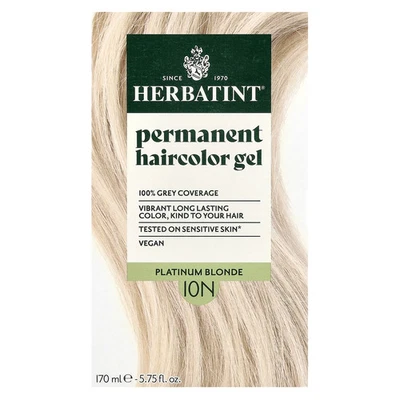 Gel de coloración permanente para el cabello, rubio platino 10N, 5,75 fl oz (170 ml) Foto 1 de 3
