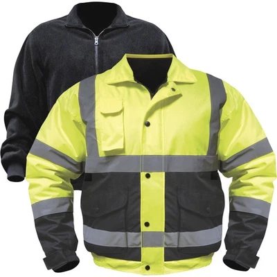 Utility Pro Men's Class 3 High Visibility 3-in-1 Bomber Jacket with Teflon - Image 1 of 4
