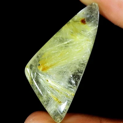 32.45 CT Natural Golden Rutile Quartz Cabochon Loose Gemstone 17x41x6 mm LM-51 - Image 1 of 4