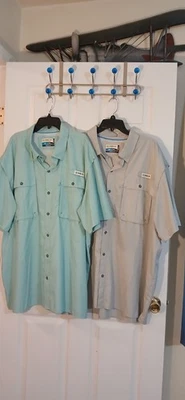  Lot Of 2 .Magellan Angler Fit Fish Gear Button Up Mag Wick Vented Shirts Sz 2XL - Image 1 of 4