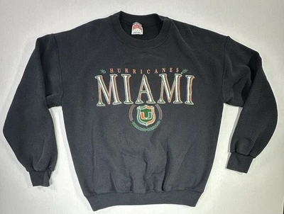 Sudadera De Colección Nutmeg Mills Miami Hurricanes Hecha en EE. UU. L Foto 1 de 4