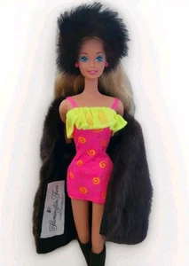 Laras Flemington Fur Real Dark Mink Coat Hat Leather Boots Bag 1995 Barbie Doll  - Picture 1 of 16