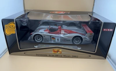 Maisto GT Racing Infineon Audi R8 Le Mans 2002 #1 escala 1:18 nuevo en caja Foto 1 de 4