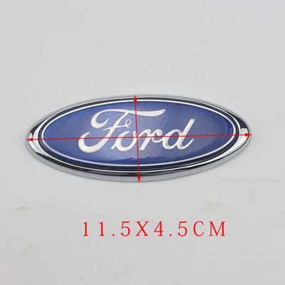 Ford Oval Abzeichen 115x45mm Blau Chrom | Für Kofferraum Motorhaube 1 Stk - Bild 1 von 2